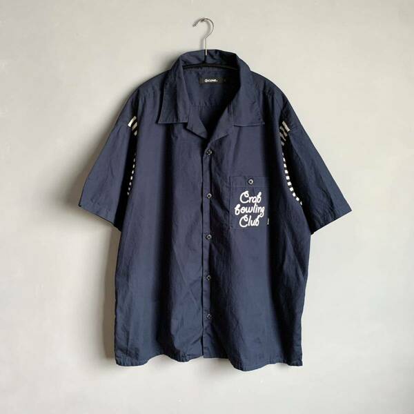 CUNE ボーリングシャツ キューン 半袖オープンカラー ネイビー 4 XL