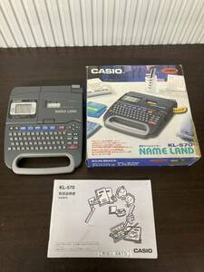 ★ カシオ KL-570 ネームランド CASIO ラベルライター 印刷 シール 元箱 テープ付き NAME LAND 事務用品 動作未確認