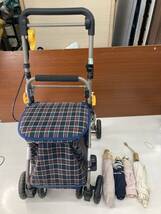 ★ ichigo ichie シルバーカー 折りたたみ 歩行補助 手押し車 介護用品 軽量 マキテック 日傘 傘 折りたたみ傘 まとめ売り_画像1