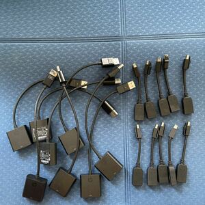 DVI-DPアダプター8個、DP-miniDP変換ケーブル10個まとめ　中古　ジャンク扱い