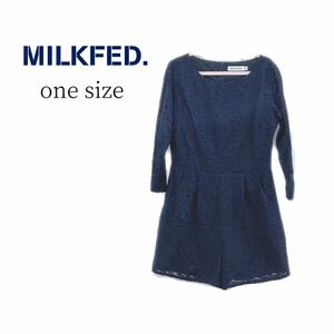 美品 milkfed黒レースオールインワン パーティドレス