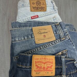 【人気デニムパンツ11点まとめ】Levi's リーバイス 、EDWIN エドウィン、Wrangler ラングラー 28〜36インチ サイズアソート の画像10