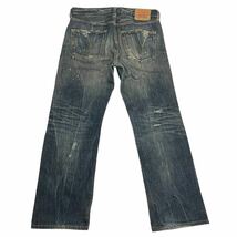 【フィリピン製】 Levi's 501 /リーバイス 08501-00 ダメージ加工 ヒゲ デニムパンツ ジーンズ ストレート 濃紺 W34 L32 O-2126_画像4