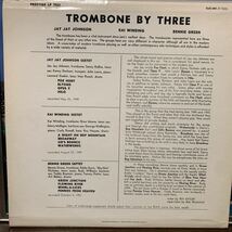 米OJC盤　JJジョンソン、カイ・ウインディング、ベニー・グリーン／Trombone by Three／Prestige／ロリンズ、ドーハム、マリガン_画像2