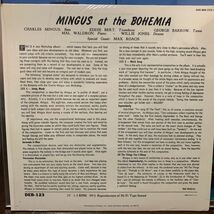 米OJC盤 チャールズ・ミンガス／Mingus at the Bohemia／マルウォルドロン、マックスローチ／1955年NYカフェボヘミア／シュリンク美盤_画像2
