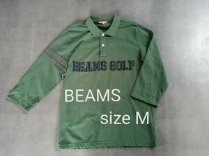 BEAMS GOLF ビームスゴルフ ポロシャツ 七分袖 メンズM