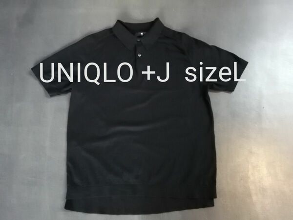 UNIQLO+J ユニクロプラスジェイ シルクコットンニットポロシャツ 半袖ポロシャツ メンズL
