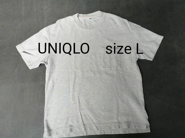 UNIQLO　ユニクロ　半袖Ｔシャツ　ビッグシルエットポケツキＴ　メンズL　ワッフル編み