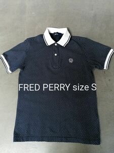 FRED PERRY　フレッドペリー　半袖ポロシャツ　メンズS ドット柄