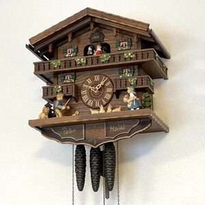 SCHNEIDER ドイツ製 鳩時計 アルプスの少女 ハイジ からくり時計 オルゴール カッコー時計 機械式 アントンシュナイダー 完動品 掛時計