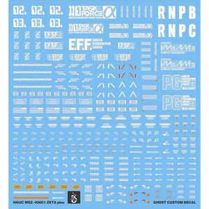 HG 1/144 Z PLUS C1用水転写式デカール