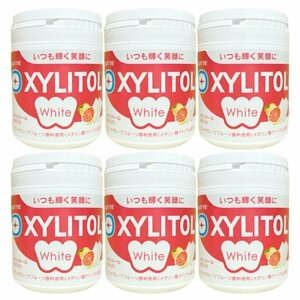  Lotte xylitol white pink grapefruit Family bottle 143g×6 piece set bottle chewing gum 