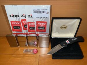 【中古】Zippoまとめ売り ウィック フリント ナイフ 付き オイルライター