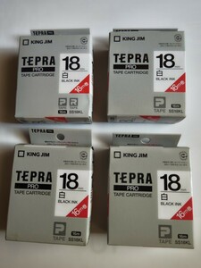 テプラ PROテープカートリッジ SS18KL 18mm（16m巻・白・黒文字）×3個