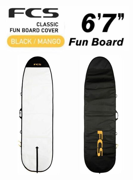 FCS6'7Classic FunBoard Cover Black/Mango