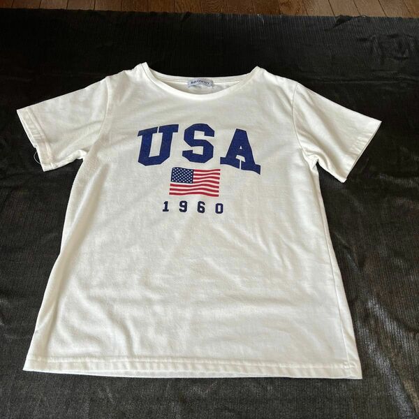 【BROWNY】USA 1960 半袖Tシャツ　フリーサイズ　白