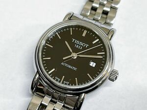 D367 TISSOT ティソ　C323/423 デイト　自動巻　オートマティック　AT レディース　SS ステンレス　ブラック文字盤　裏スケ　腕時計