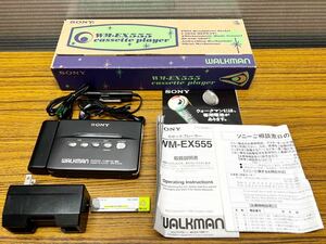 D345 美品　SONY WALKMAN ソニー　カセットウォークマン　WM-EX555 箱　取扱説明書　充電器