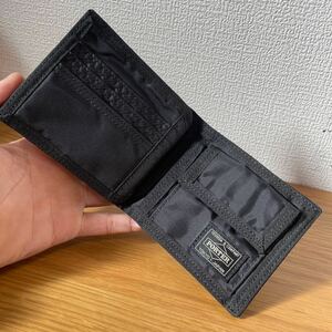 [ beautiful goods * rare ] Porter × Hollywood Ranch Market folding twice purse navy ( black . close dark navy ) hard-to-find [ tube :TJ10]