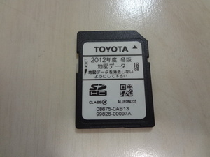 トヨタ 2012年度冬版 16GB 地図データ SDカード 08675-0AB13 中古 検)ECLIPSE/FUJITSU/富士通テン/エクリプス/更新/バージョンアップ