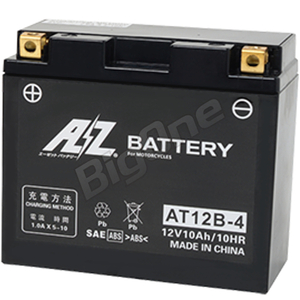 AZバッテリー 充電済 TDM900 YZF-R1 FZ6-N フェザー600 FZS1000 フェザー1000 ZX-10R AT12B-4 互換 YT12B-BS FT12B-4 GT12B-4