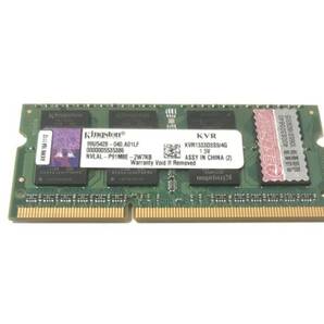 【動作OK】中古 Kingston キングストン ノートPC用 増設 メモリ 4GB DDR3-1333 PC3-10600 Non-ECC CL9 SODIMM 204ピン KVR1333D3S9/4G