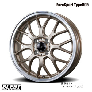 送料無料 ブレスト Euro Sport Type805 (ABR) 5J-16 +45 4H-100 (16インチ) 4H100 5J+45【2本セット 新品】