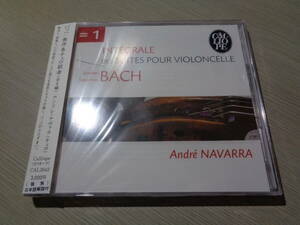 未開封/アンドレ・ナヴァラ/バッハ:無伴奏チェロ組曲(FRANCE/CALLIOPE:CAL 3642.1 NEW 2CD with JAPANESE Obi/ANDRE NAVARRA,BACH SOLO
