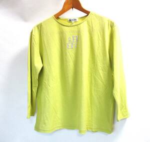 PICONE　ピッコーネ 　Tシャツ　新品　サイズ38　M　黄緑　定価20.900円　綿100％　クールローレル　接触冷感　８分袖