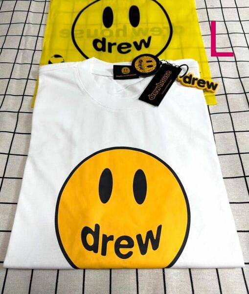 Drew House トリューハウス 半袖Tシャツ JustinBieber ホワイト　Lサイズ