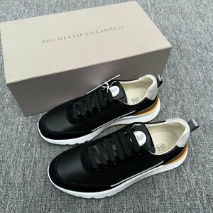 ブルネロクチネリ　BRUNELLO CUCINELLI メンズ　スニーカー　レザー　牛革　靴　シューズ　通気性　39-44　サイズ選択可能