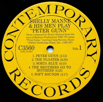 【 USオリジナル ・ 深溝 】★ SHELLY MANNE ＆ HIS MEN PLAY " PETER GUNN "　/ Contemporary C 3560 US盤　MONO　美品 ★_画像6