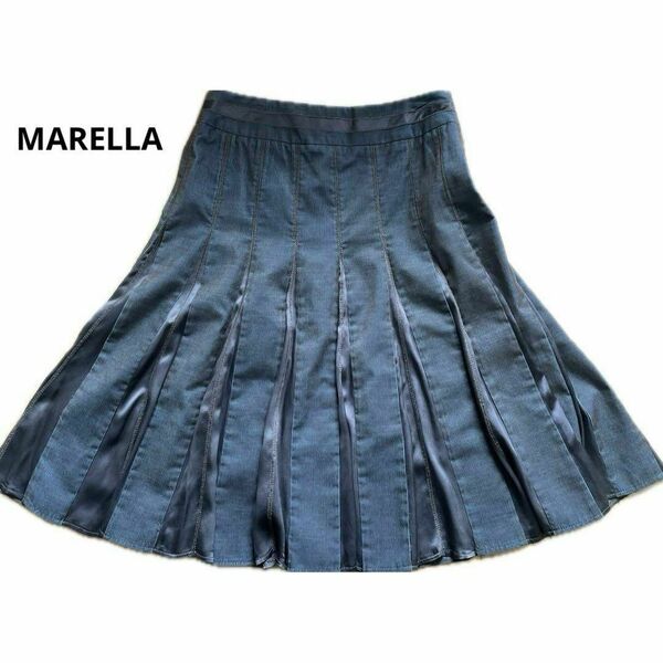 美品 MARELLA マレーラ フレア スカート 40 おしゃれ