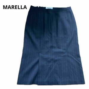 美品 MARELLA マレーラ ひざ丈スカート ブラック 38 イタリア製