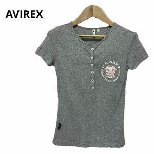 AVIREX Avirex stretch T-shirt short sleeves gray stylish 