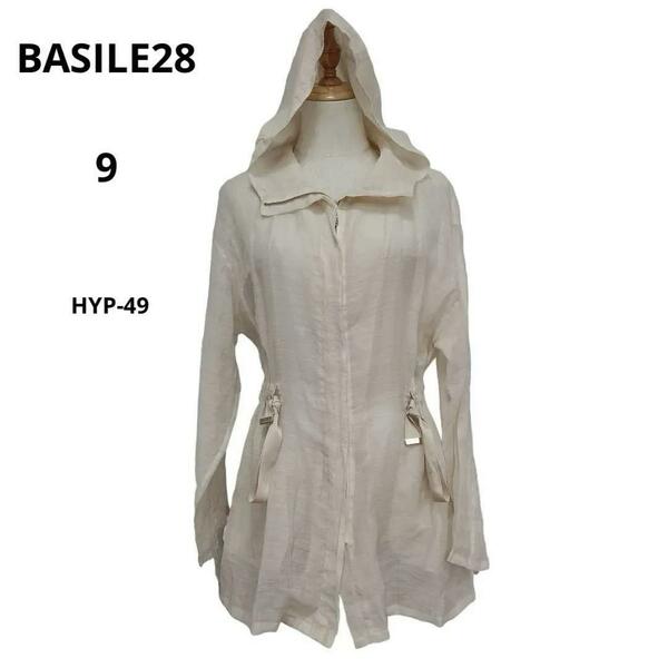 美品 BASILE28 バジーレベントット トップス 麻 薄手 HYP-49