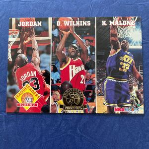1993-94 Hoops 5th Anniversary Gold #283 Jordan/Wilkins/Malone LL★マイケル・ジョーダン★NBA HOF★激レアパラレル★ビンテージ