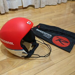 ROSSIGNOL ロシニョール スキー ジュニア ヘルメット 55-56サイズ HERO9 BLAZE/WHT FIS チンガード・収納袋付き