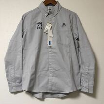 Le coq sportif GOLF(ルコックゴルフ) ボタンダウン長袖シャツ QGMQJB70AP(GY00)Ｍ_画像1