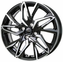 ホイールのみ 1本 15インチ クロノス CH-112 5.5×15 +43 4H100 BKポリッシュ アクア フィット MAZDA2 4本以上で送料無料_画像2