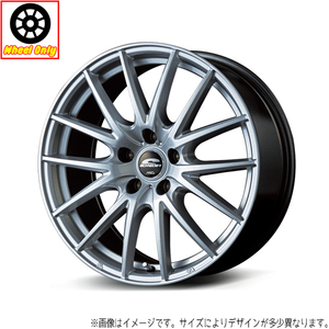 アルミホイール 1本 15インチ SQ27 メタリックシルバー 15×5.5J +43 4H100P MAZDA2 アクア ヤリス