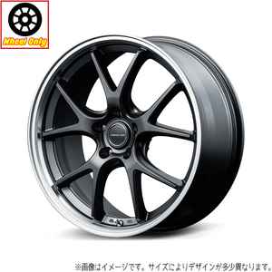 アルミホイール 4本 19インチ VERTEC ONE EXE5 V selection セミグロスガンメタ/リムP/BK 19x8.0J +42 5H114.3P