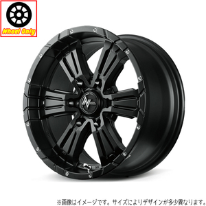 アルミホイール 4本 17インチ CROSS CLAW セミグロスBK＋ピアスドリルド 17x7.0J +31 5H110P コンパス レネゲード