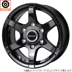 新品 ホイールのみ 1本 15インチ BISON BN-04 メタリックブラック(MBK) 15x6.0J +33 6H139.7P