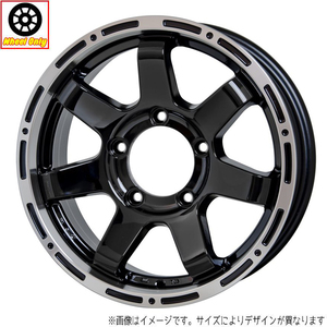 新品 ホイールのみ 1本 16インチ MAD CROSS MC-76 ブラック&リムポリッシュ（BK/リムP） 16x5.5J +22 5H139.7P