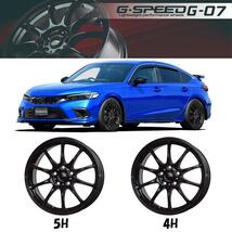 アルミホイール 4本 17インチ 軽量 G.SPEED G-07 7.0×17 +55 5H114.3 レヴォーグ クロストレック ヴェゼル オデッセイ_画像2