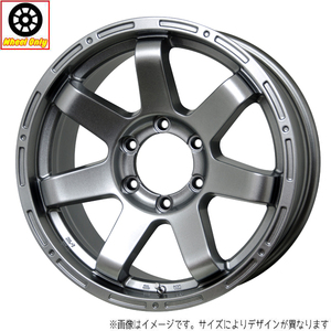 アルミホイール 4本 18インチ MAD CROSS MC-76 ダークシルバー DS 18x8.0J +25 6H139.7P