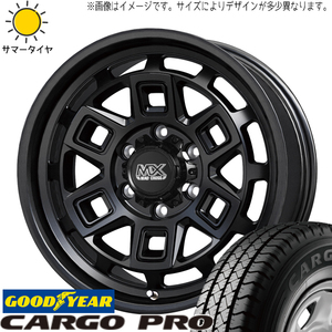 215/70R15 107/105 キャラバン GY カーゴプロ マッドクロス 15インチ 6.0J +44 6H139.7P サマータイヤ ホイールセット 4本