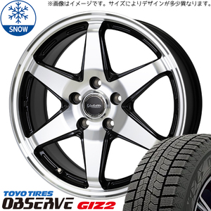 195/65R15 プリウス インプレッサ TOYO GIZ2 アンクレイ 15インチ 6.0J +43 5H100P スタッドレスタイヤ ホイールセット 4本