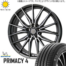 195/55R16 プリウス MICHELIN プライマシー 4+ レシャス アスト M4 16インチ 6.0J +40 5H100P サマータイヤ ホイールセット 4本_画像1